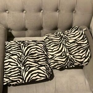 EVANDALE 15” x 15” Zebra Print Throw Pillows